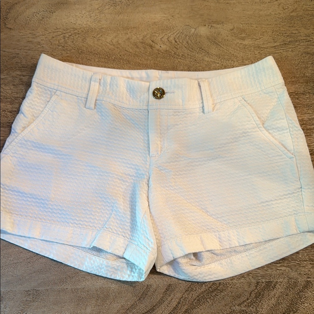 Lilly Pulitzer White Textured Callahan Short